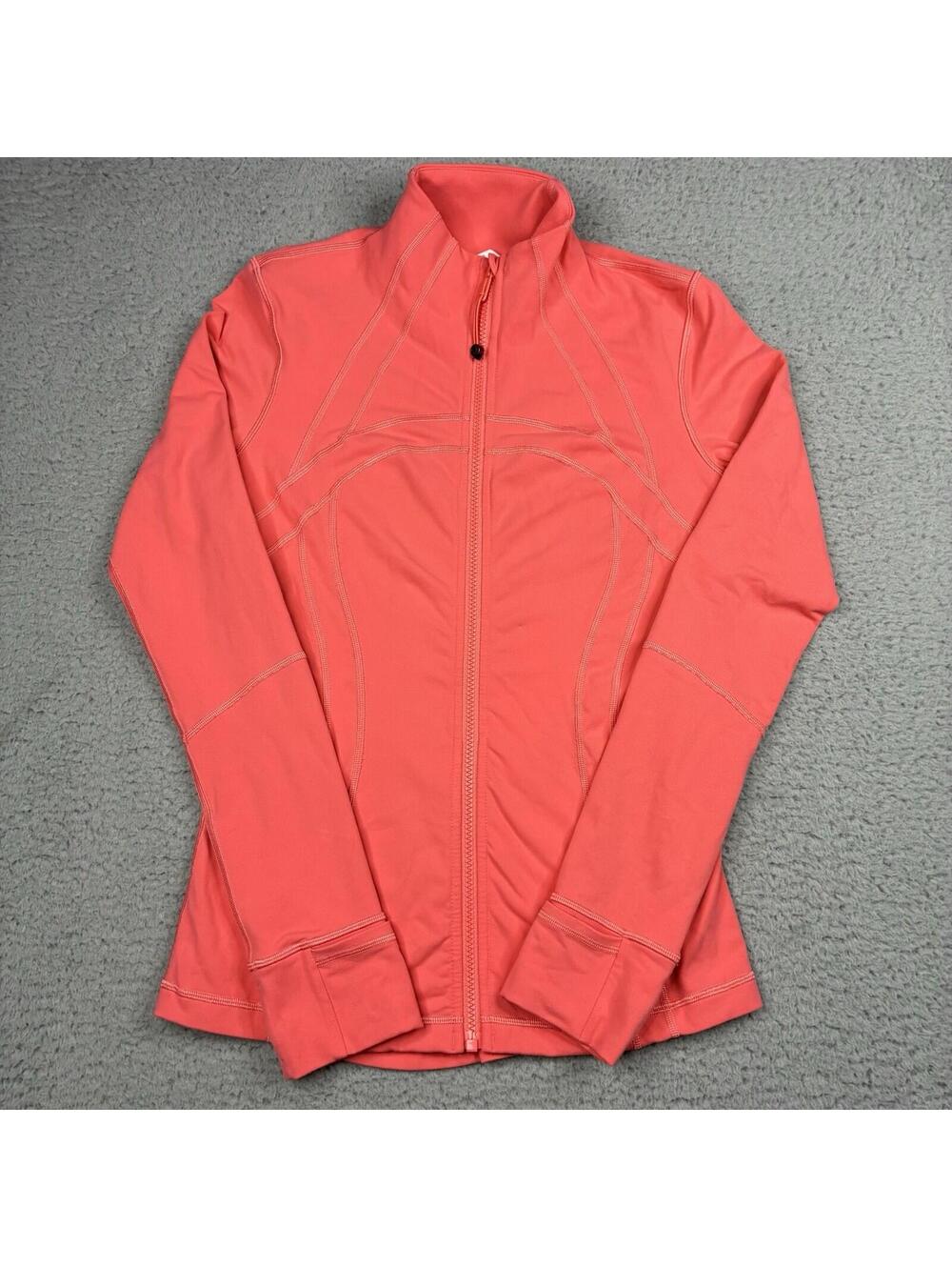 Lululemon Define Jacket Womens 8 Pink Luon Full Zip Athleisure LW4AWKS